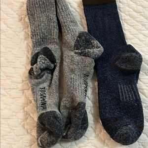 Men's Gray and Blue Socks